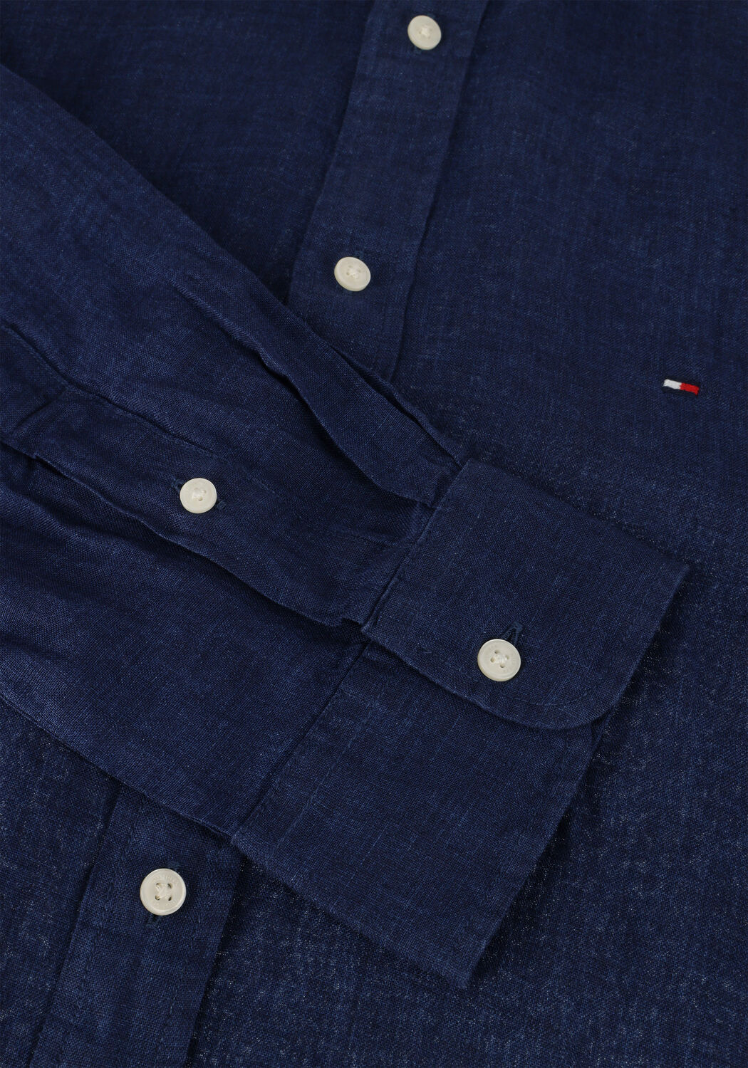 Dunkelblau TOMMY HILFIGER Casual-Oberhemd PIGMENT DYED LI SOLID RF SHIRT - large