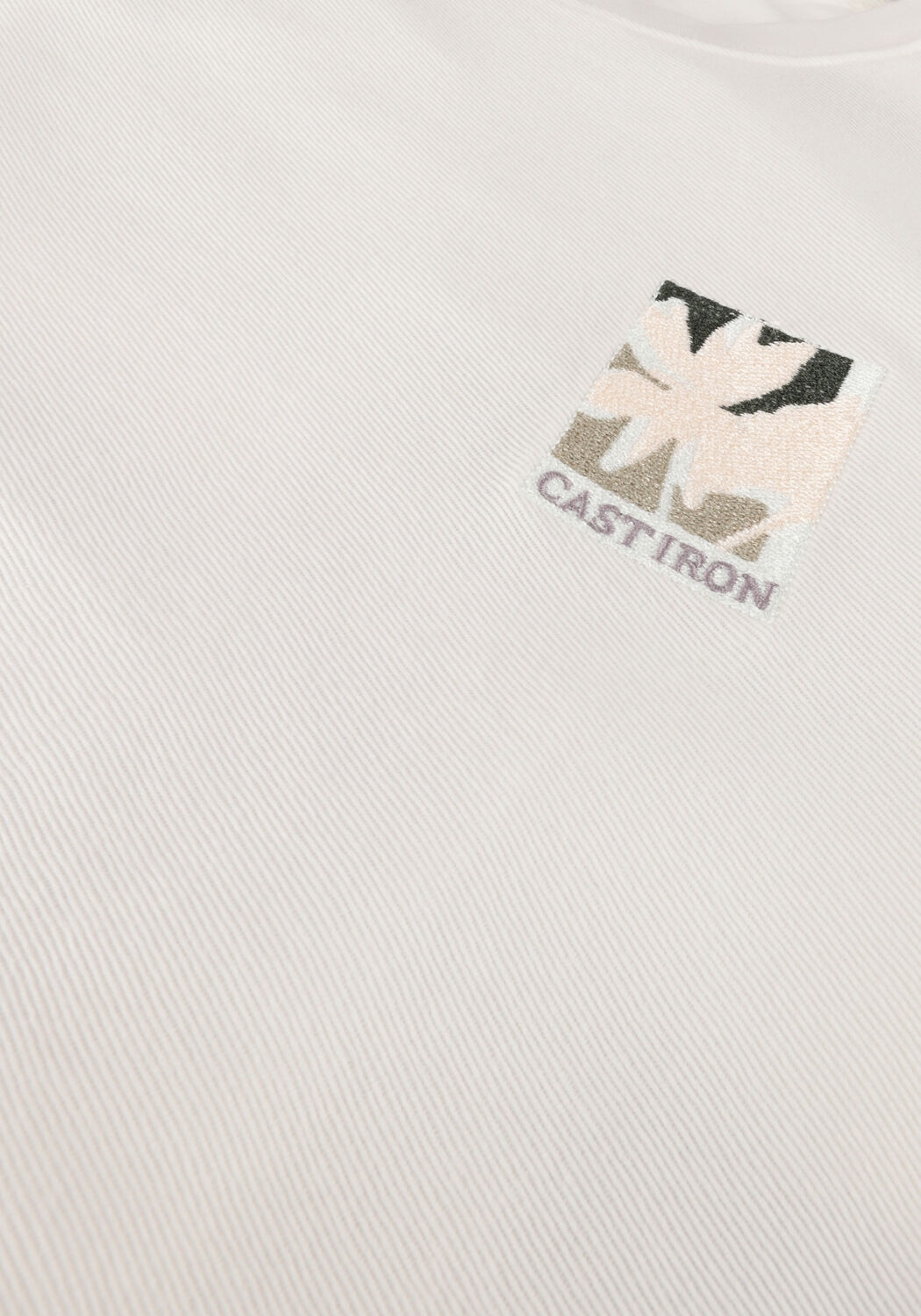 Nicht-gerade weiss CAST IRON T-shirt SHORT SLEEVE R-NECK REGULAR FIT COTTON TWILL - large