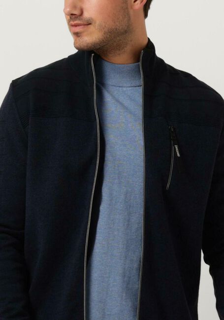 Dunkelblau VANGUARD Strickjacke ZIP JACKET COTTON BONDED MOULINE - large