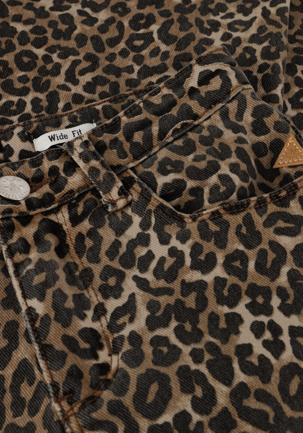 Braune INDIAN BLUE JEANS Wide jeans WIDE FIT LEOPARD - large