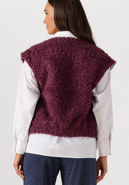 Bordeaux POM AMSTERDAM Gilet GILET - TEDDY BASEBALL PLUM - large