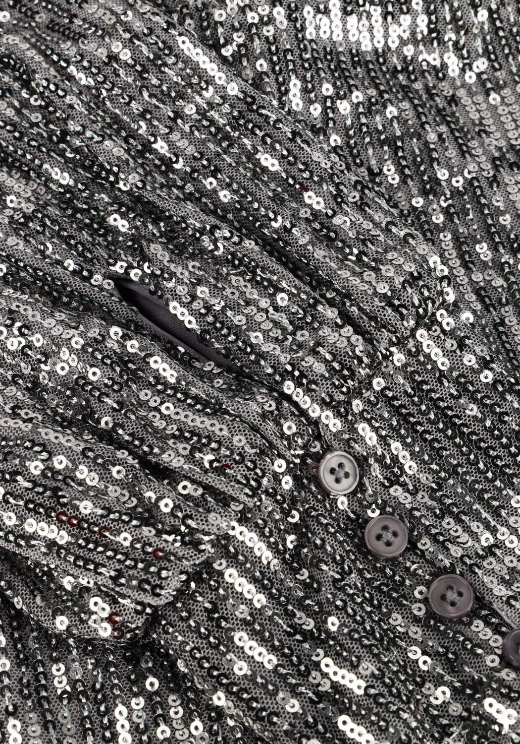 Silberne COLOURFUL REBEL Minikleid XITA SEQUINS REAL WRAP DRESS - large