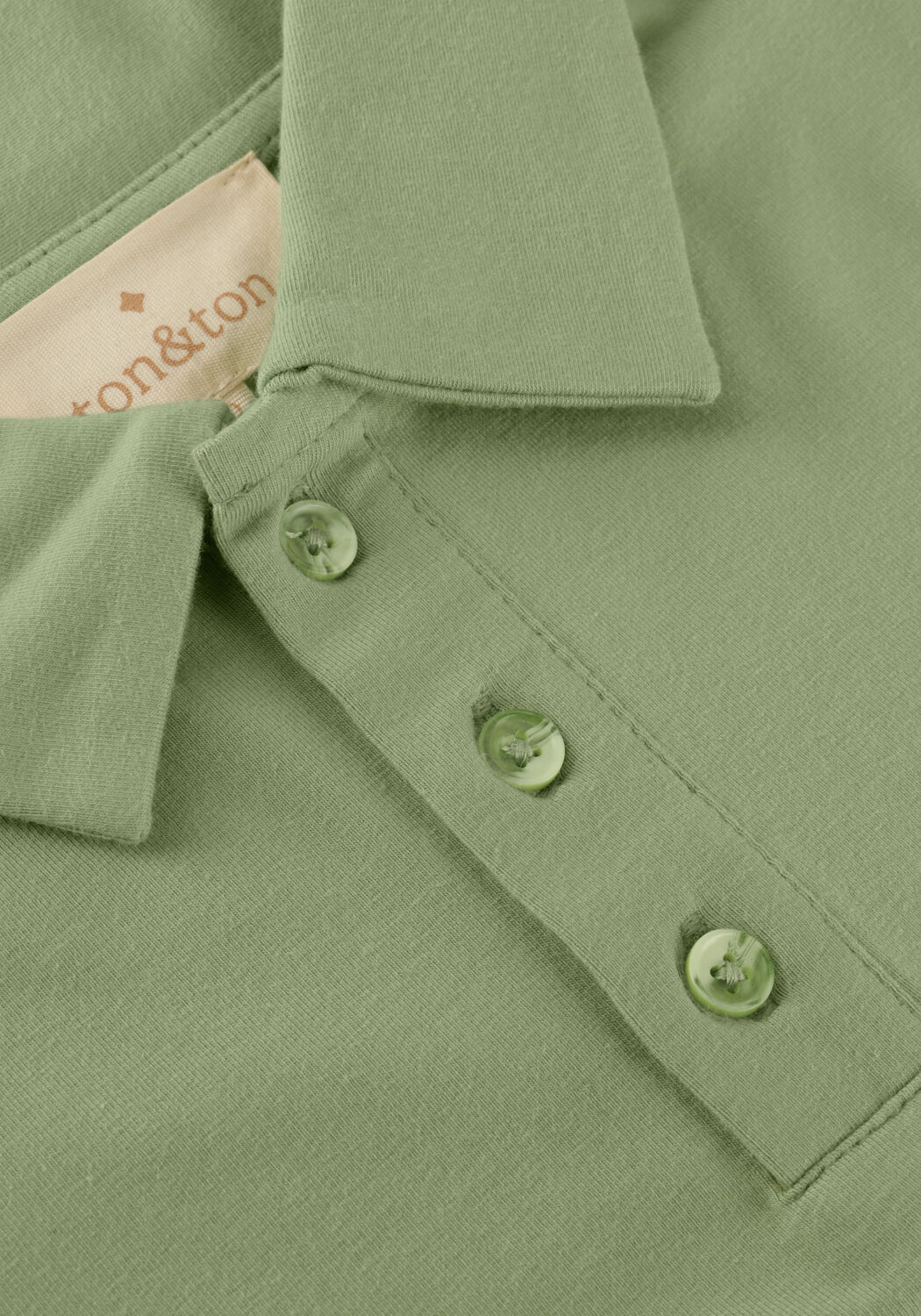 Gr&uuml;ne TON & TON Polo-Shirt TENDER - large