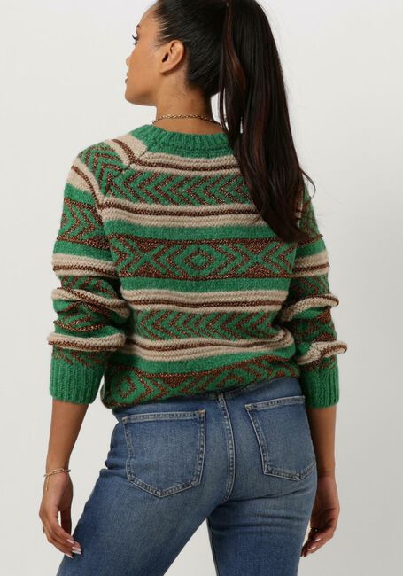 Grüne SCOTCH & SODA Pullover METALLIC FAIR ISLE PULLOVER - large