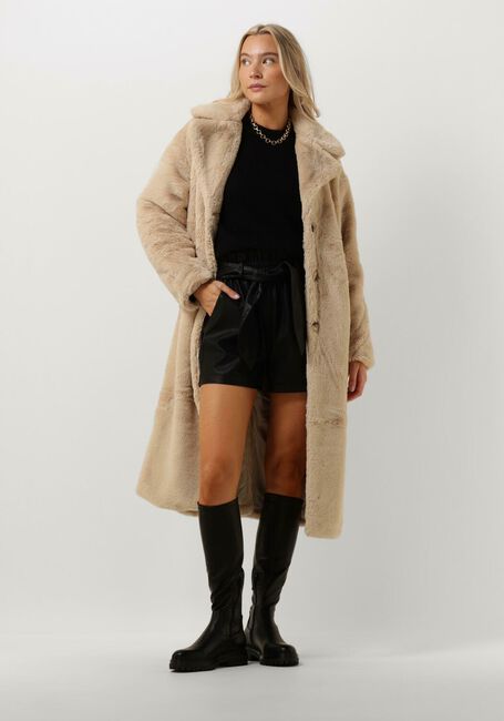 Ecru NOTRE-V Fake-Fur-Jack FUR COAT LONG - large