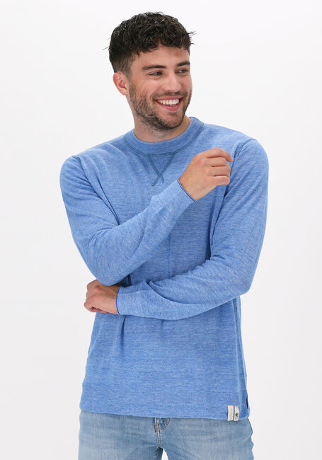 Blaue SCOTCH & SODA Pullover LIGHTWEIGHT LINEN-BLEND MELANGE CREWNECK PULLOVER - large