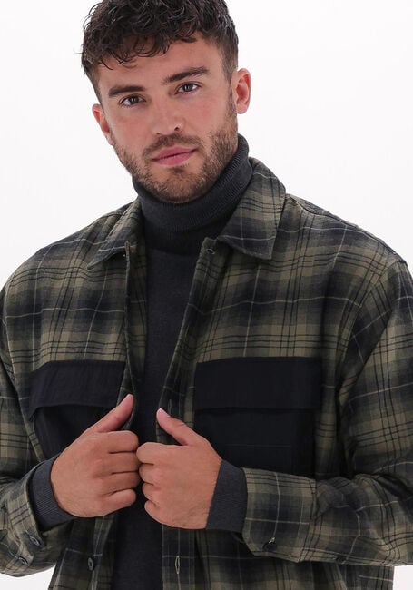Grüne CALVIN KLEIN Overshirt CONTRAST POCKET CHECK OVERSHIRT - large