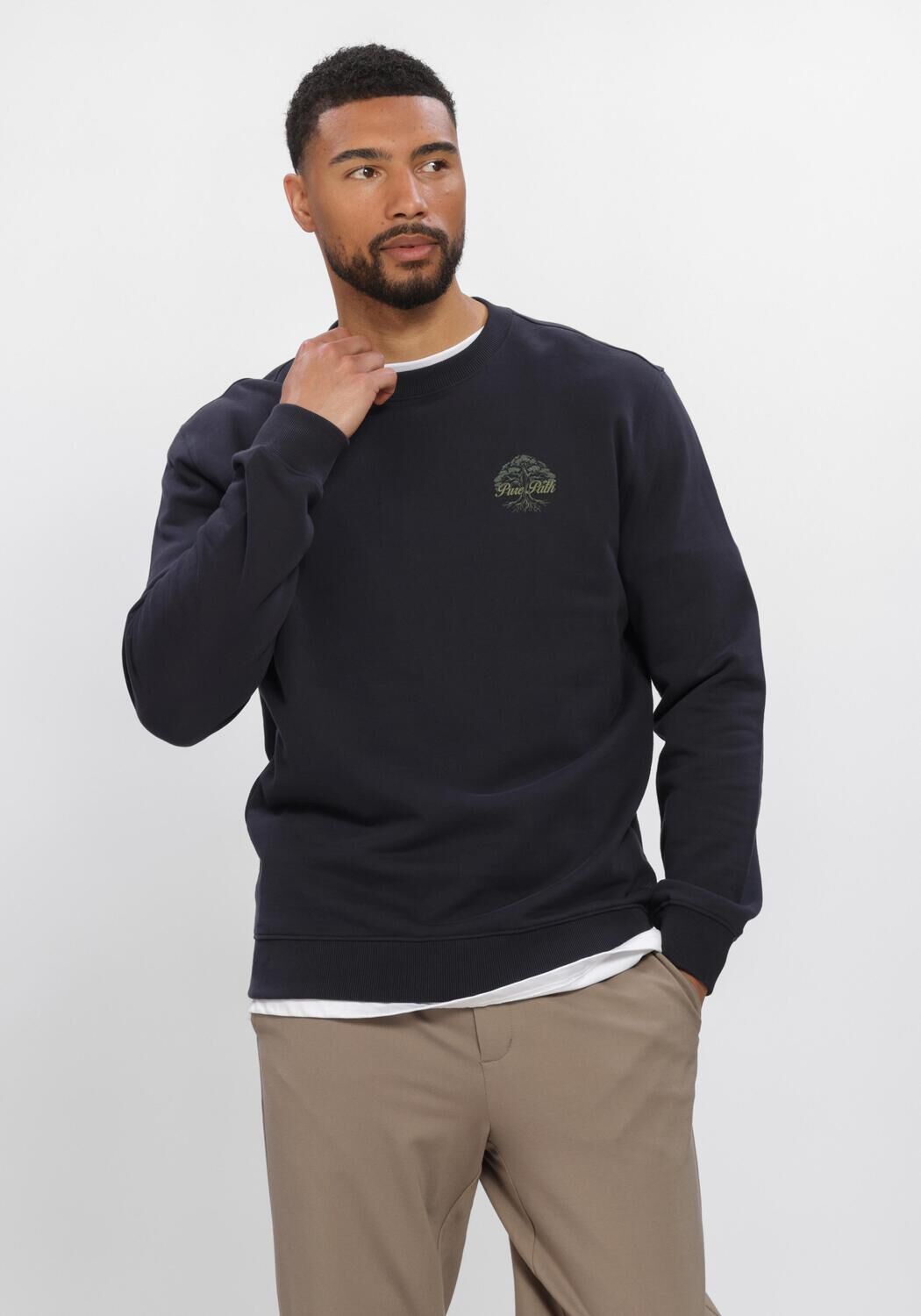 Dunkelblau PURE PATH Sweatshirt ROOTED TREE - large