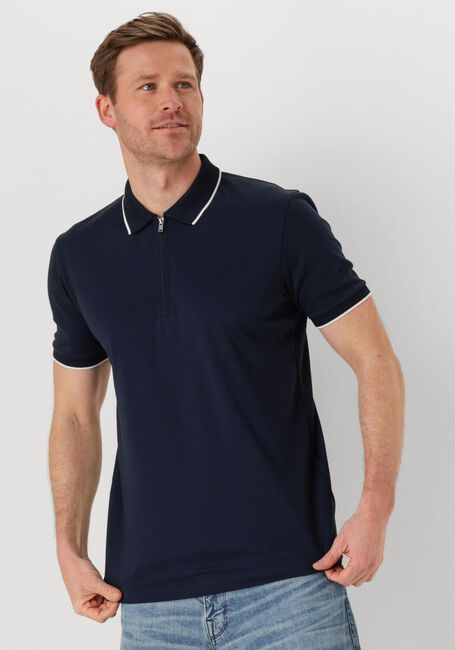 Dunkelblau SELECTED HOMME Polo-Shirt SLHFAVE SPORT ZIP SS POLO NOOS - large