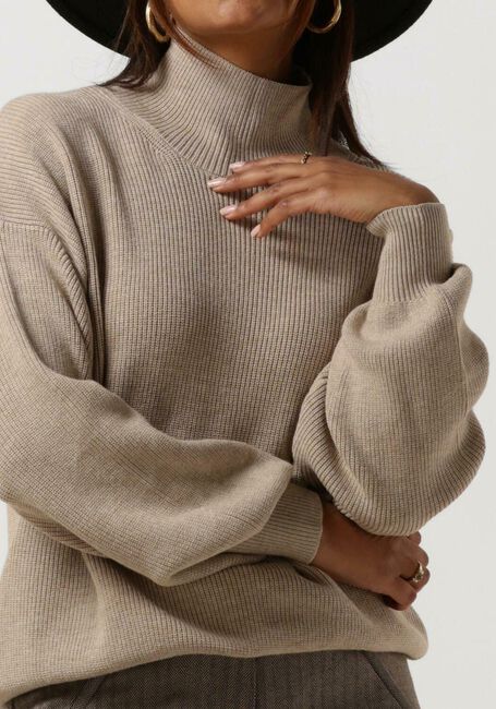 Beige MSCH COPENHAGEN Rollkragenpullover MAGNEA RACHELLE RIB PULLOVER - large