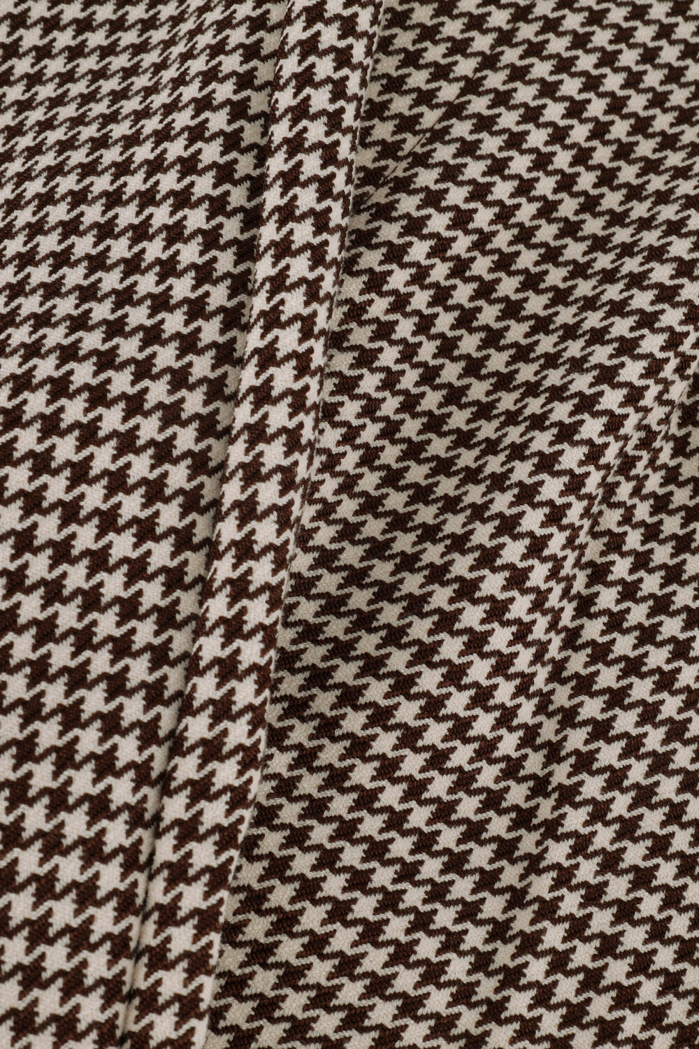 Braune COLOURFUL REBEL Hose RUS JACQUARD DOGTOOTH STRAIGHT PANTS - large