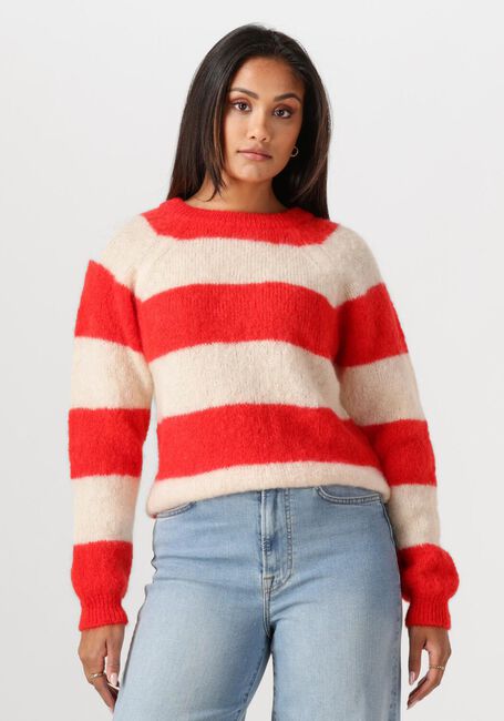 Rote BY-BAR Pullover SIAN STRIPE PULLOVER - large