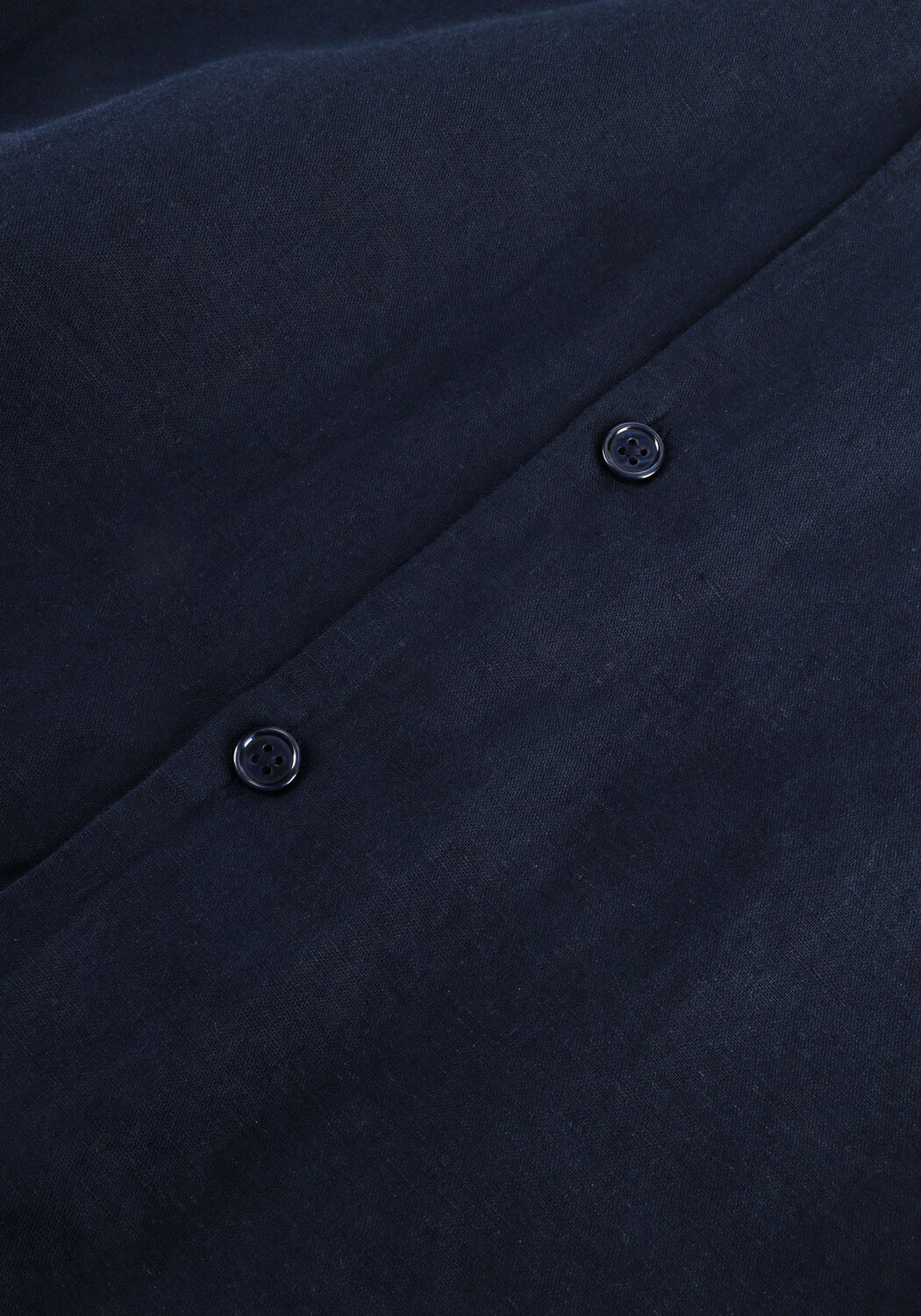 Dunkelblau SELECTED MEN Casual-Oberhemd SLHRLXCLAY LINENBLEND SS SHIRT RES NOOS - large