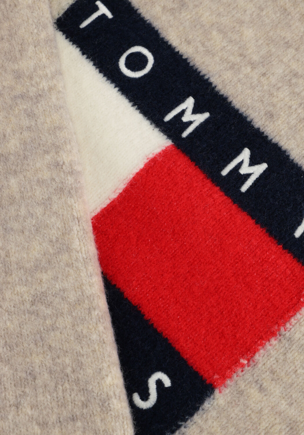 Braune TOMMY JEANS Pullover TJW MELANGE FLAG SWEATER - large