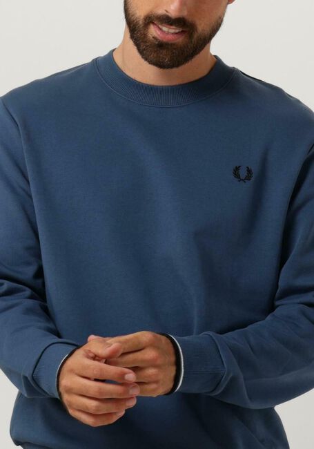 Blaue FRED PERRY Pullover CREW NECK SWEATSHIRT - large