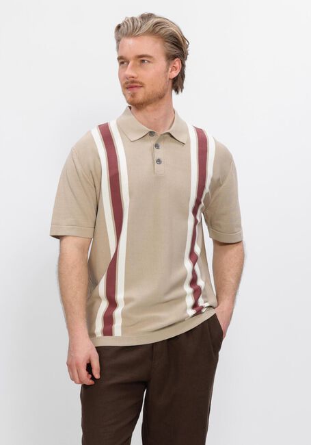 Beige JC RAGS Polo-Shirt POLO SS ALVIE STRIPE - large