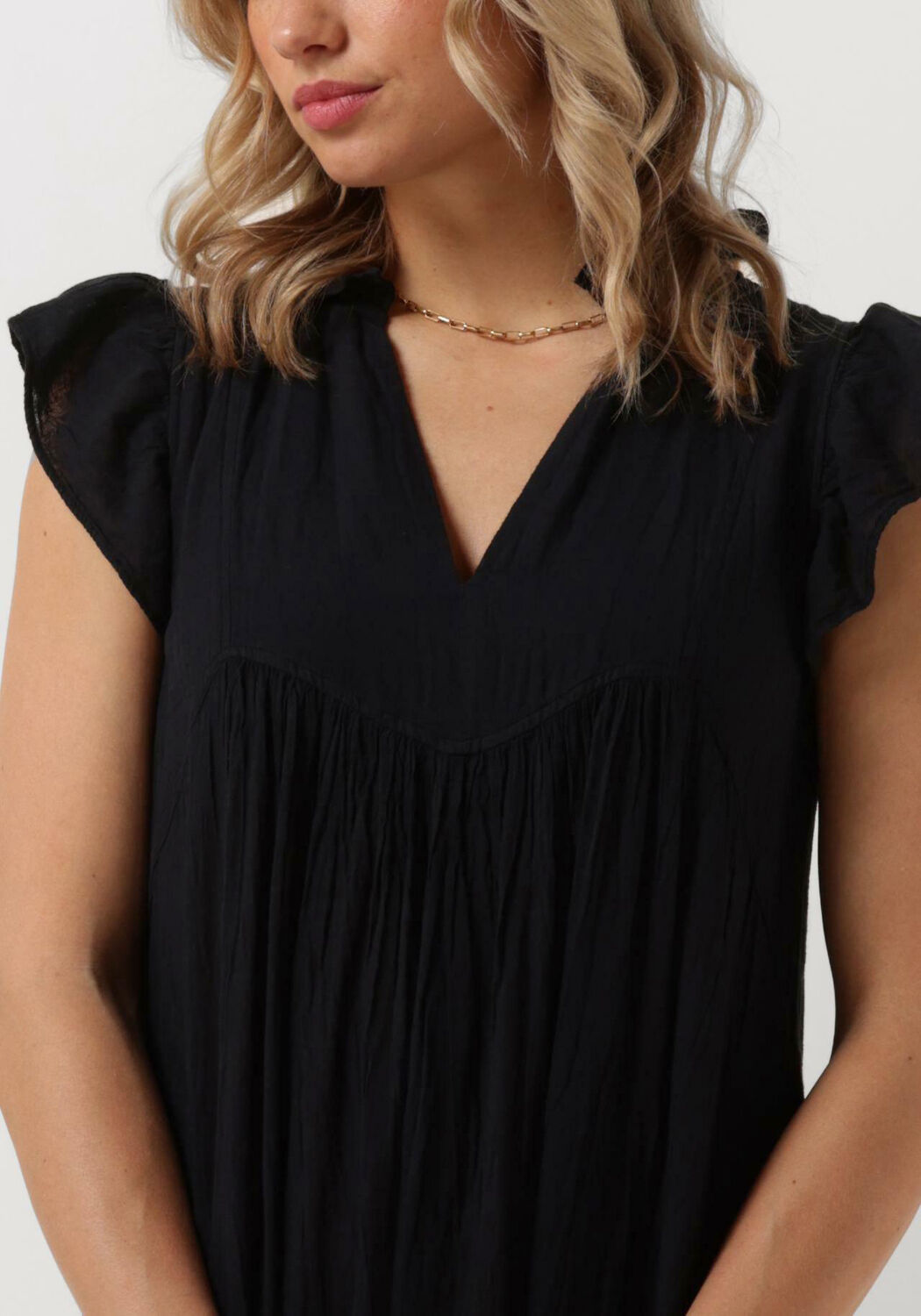 Schwarze DEVOTION Maxikleid ERIETTA - large