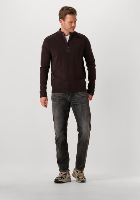 Braune BUTCHER OF BLUE Pullover CLIFDEN HALFZIP - large
