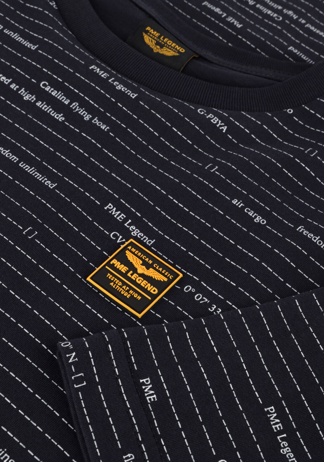 Blaue PME LEGEND T-shirt SHORT SLEEVE R-NECK SINGLE JERSEY MELANGE - large