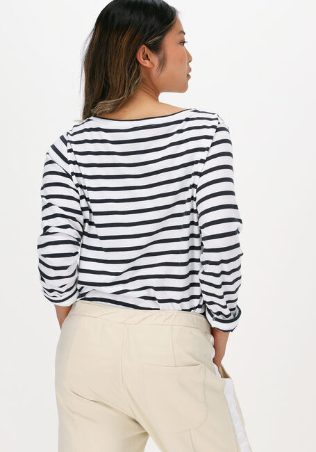 Weiße 10DAYS Langarmshirts LONGSLEEVE TEE STRIPE - large