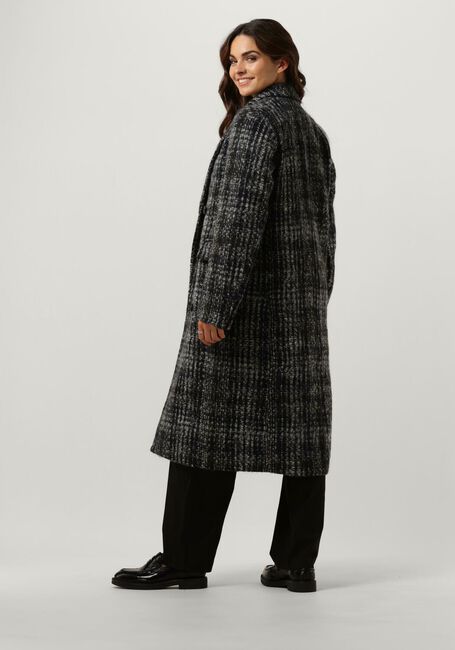 Schwarze SCOTCH & SODA Mäntel DOUBLE BREASTED COAT IN A BLUE CHECK - large