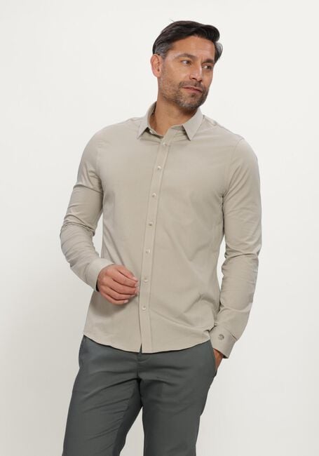 Beige CAST IRON Klassisches Oberhemd LONG SLEEVE SHIRT TWILL JERSEY - large