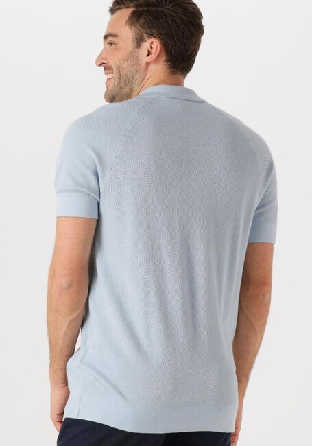 Hellblau LYLE & SCOTT Polo-Shirt LINEN BLEND KNITTED POLO - large