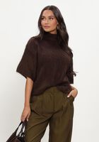 Braune Y.A.S. Pullover YASTILDE 2/4 MOHAIR BLEND KNIT PULLOVER
