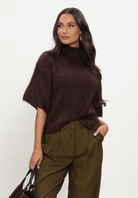 Braune Y.A.S. Pullover YASTILDE 2/4 MOHAIR BLEND KNIT PULLOVER - large
