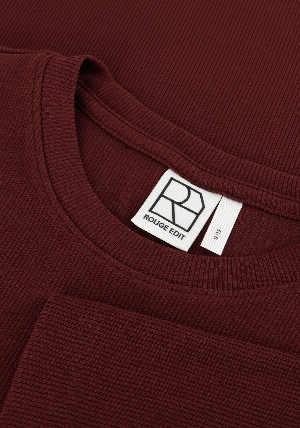 Braune ROUGE EDIT T-shirt ROUHELENA 2/4 O-NECK TEE - large