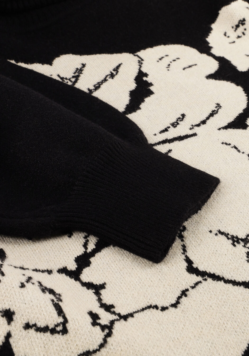 Schwarze OBJECT Minikleid OBJRAY L/S KNIT ROLLNECK DRESS - large