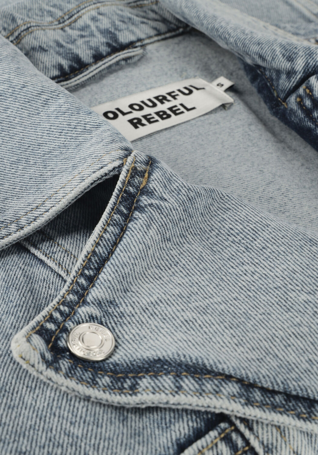 Hellblau COLOURFUL REBEL Gilet YALOU DENIM GILET - large