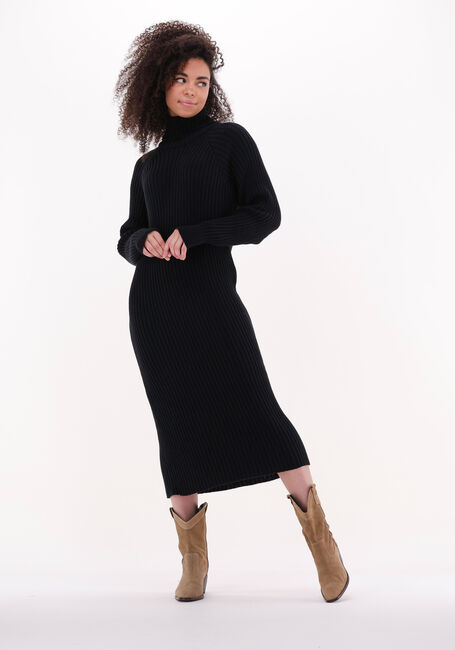 Schwarze Y.A.S. Midikleid YASMAVI KNIT MIDI ROLLNECK DRESS - large