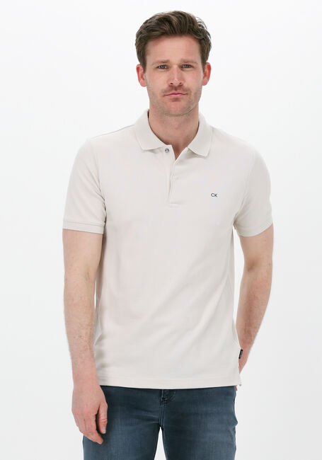 Beige CALVIN KLEIN Polo-Shirt STRETCH PIQUE SLIM POLO - large