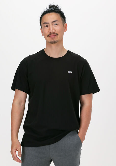 Schwarze TOMMY JEANS T-shirt TJM CLASSIC JERSEY C NECK - large