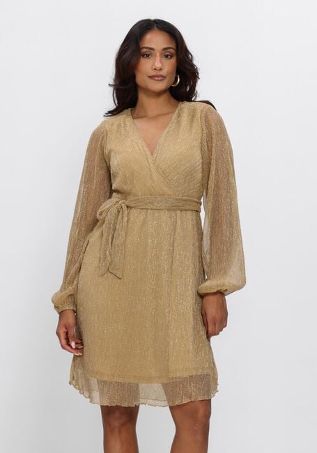 Goldfarbene FREEBIRD Minikleid F-JER-PLISSE-LUREX-26-1 - large