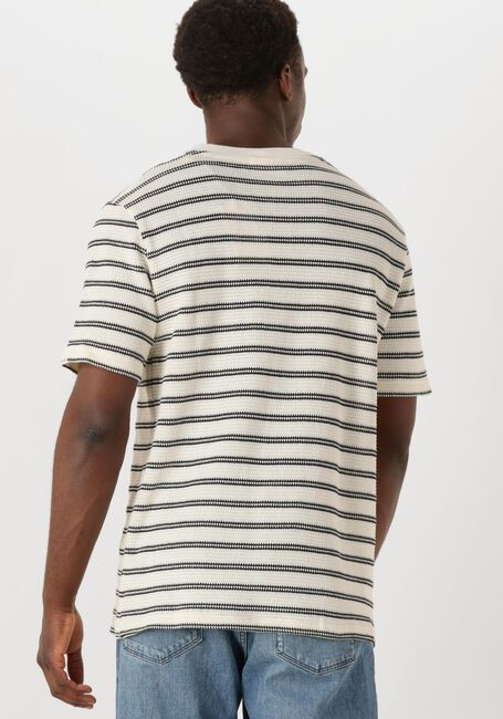 Ecru ANERKJENDT T-shirt AKKIKI JACQ STRIPE TEE - large