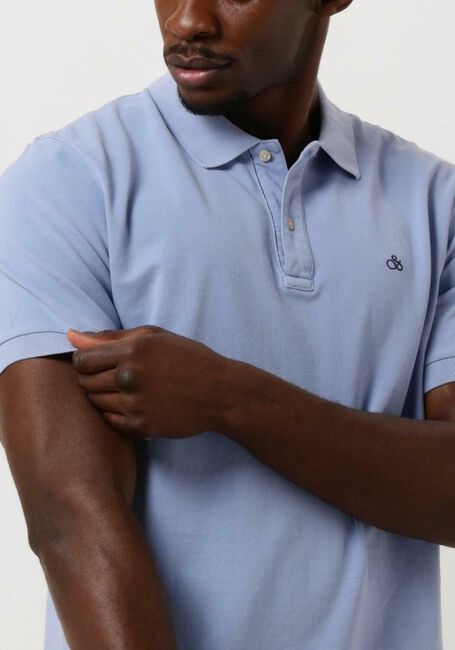 Blaue SCOTCH & SODA Polo-Shirt GARMENT DYE ORGANIC COTTON PIQUE POLO - large
