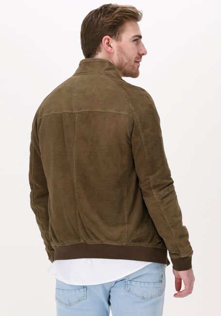 Taupe GOOSECRAFT Lederjack THOR BOMBER - large