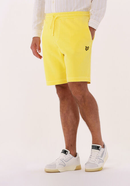 Gelbe LYLE & SCOTT Kurze Hose PIGMENT DYE SWEATSHORT MEN - large