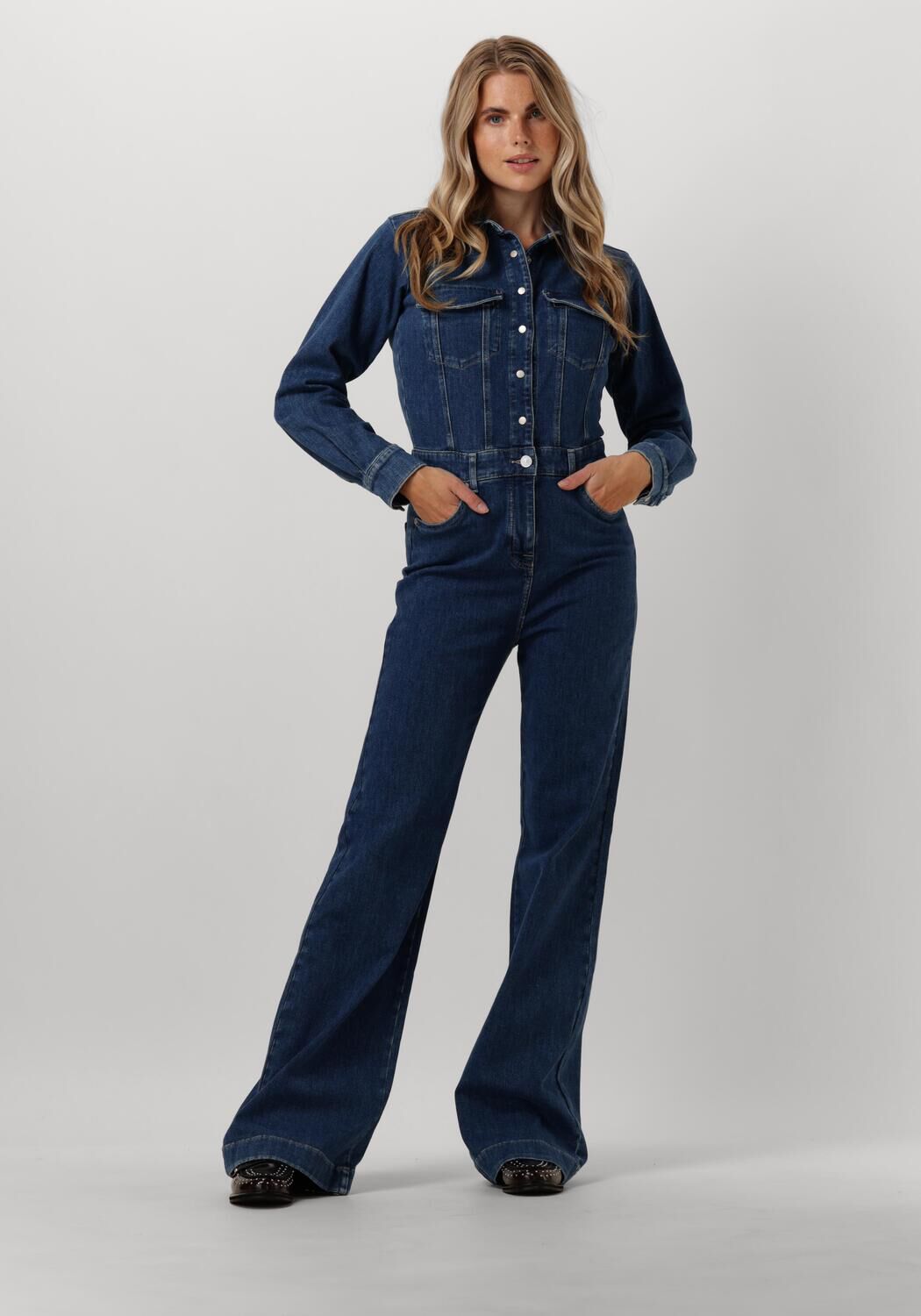 All blue jumpsuit shop