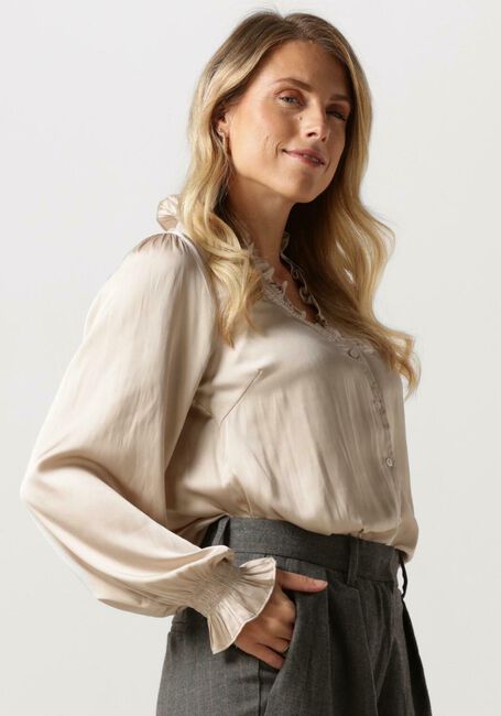 Beige NEO NOIR Blusen BRIELLE SATIN BLOUSE - large