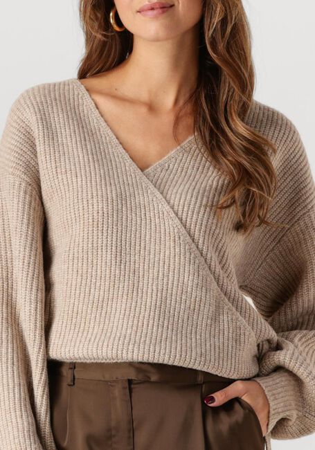 Beige ANOTHER LABEL Strickjacke ABBY KNITTED CARDIGAN - large