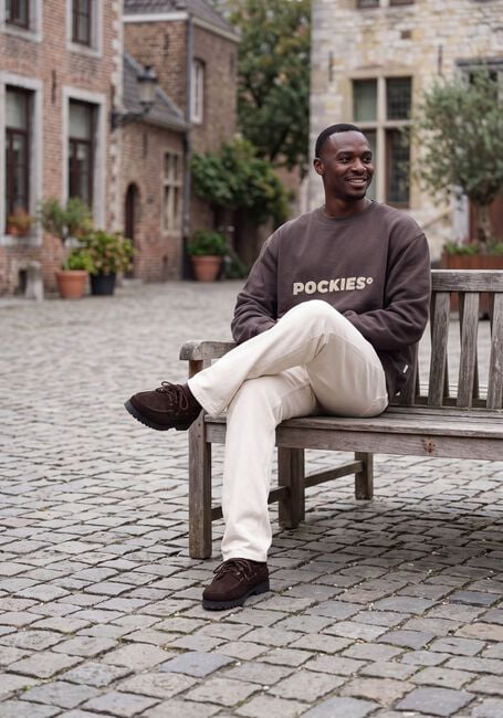 Braune POCKIES Sweatshirt SHEPHERD CREW - large