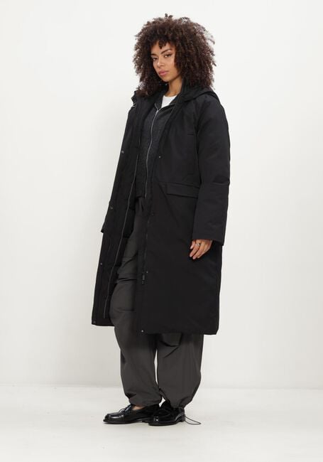 Schwarze OBJECT Wattierte Jack OBJKELYN L/S RE LONG JACKET NOOS - large