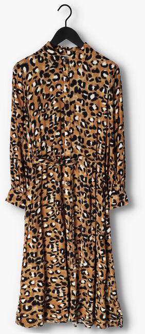 Braune COLOURFUL REBEL Maxikleid KERA LEOPARD MAXI SHIRT DRESS - large