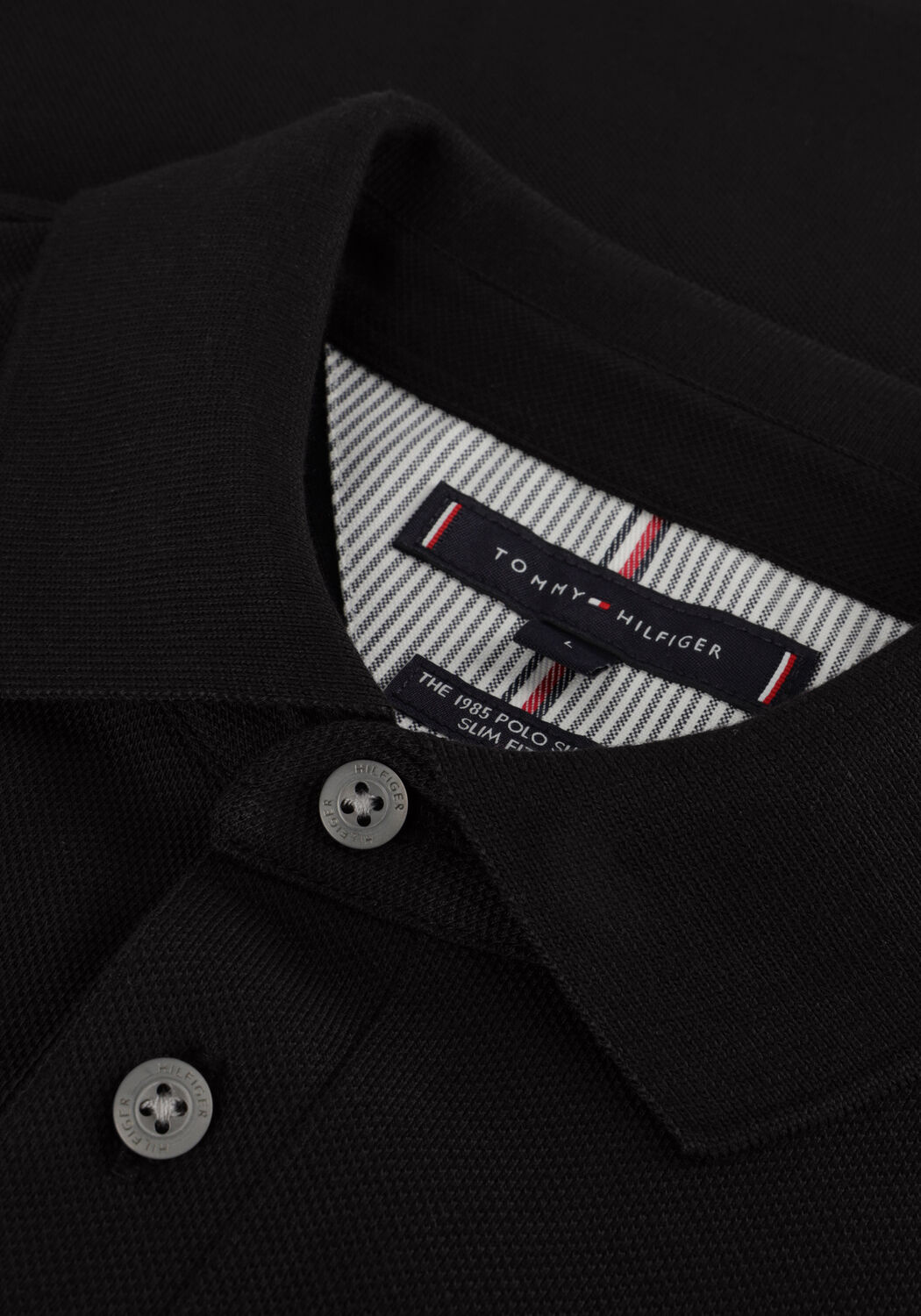 Schwarze TOMMY HILFIGER Polo-Shirt CORE 1985 SLIM POLO - large
