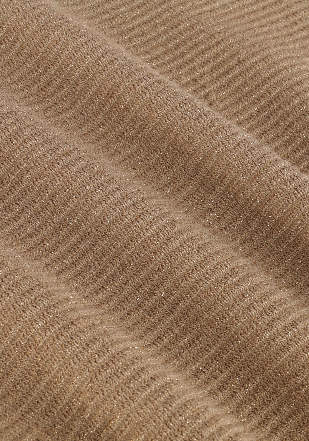 Camelfarbene NUKUS Top BATWING PULLOVER LUREX - large