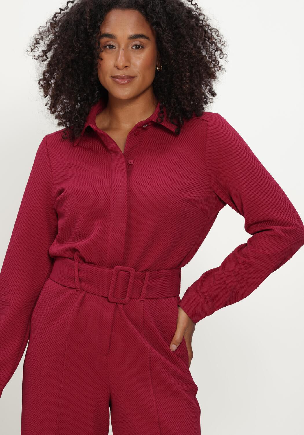 Bordeaux POM AMSTERDAM Maxikleid MEGAN BURGUNDY RED - large