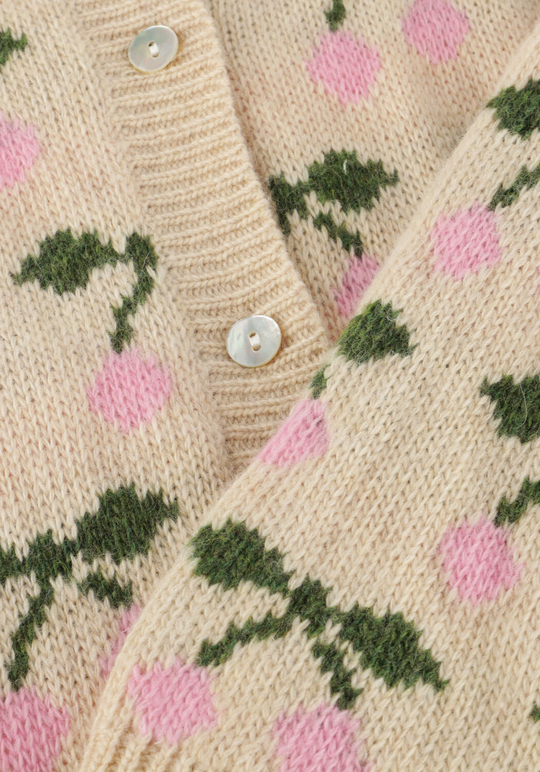 Creme KONGES SLOJD Strickjacke BELOU KNIT COLLAR CARDIGAN - large